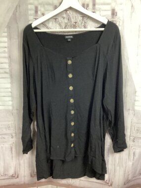 Torrid Black Long Sleeve Tunic Top 1